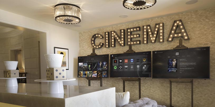 Control4 custom home automation theater room